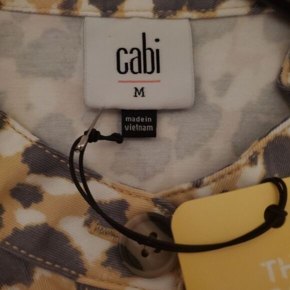 NWT Cabi Providence Shirt Jacket Button Safari Print Size M - Picture 10 of 13